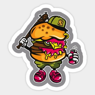 BURGER ATTACK by WOOF SHIRT Sticker